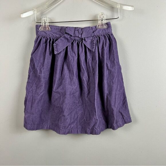 Hanna Andersson purple corduroy bow tie front a like mini skirt size 150 - Picture 1 of 8